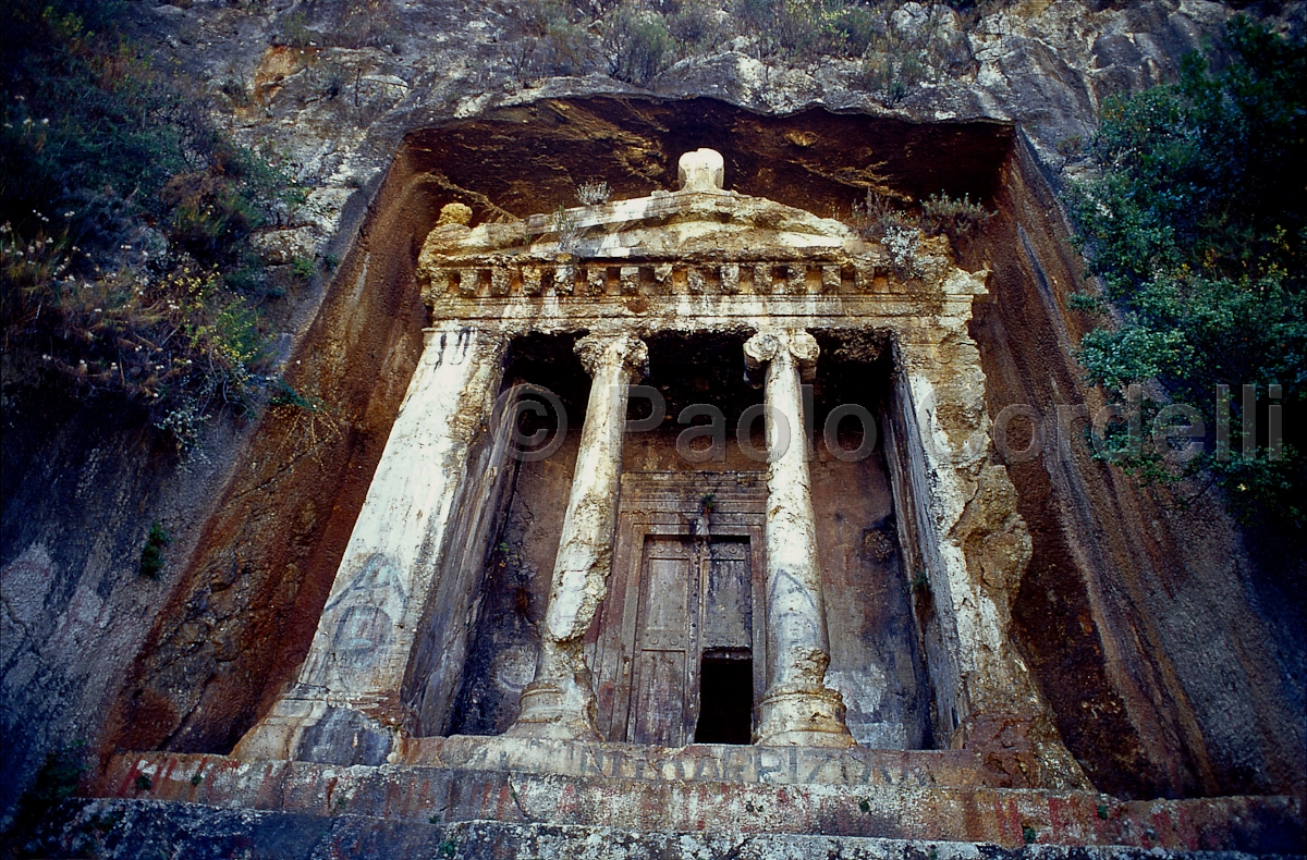 Lycian rock tomb, Fethiye, Turkey
 (cod:Turkey 10)